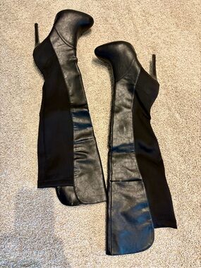 Steve Madden Black Over-the-Knee Stiletto Boots